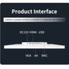 21.5 Inch 1000 nits 1920x1080 White Shell Panel VESA Mount Open Frame Capacitive TouchScreen Industrial Monitor LCD Display for Industrial
