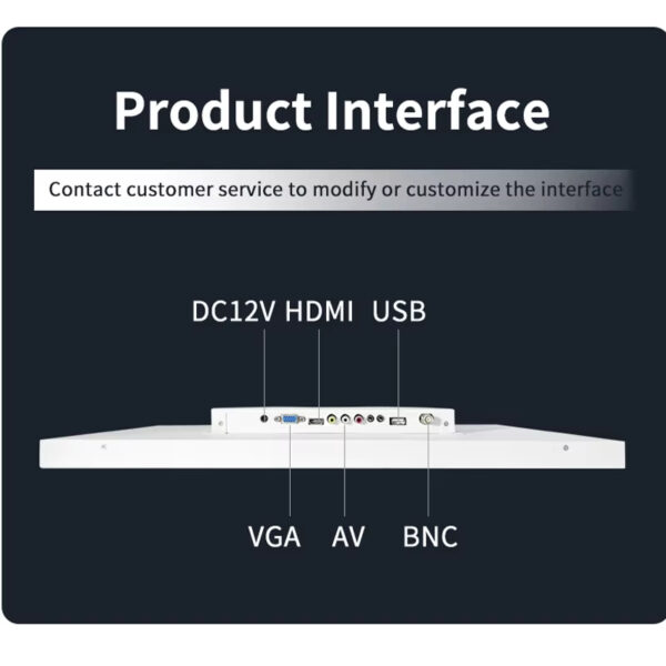 21.5 Inch 1000 nits 1920x1080 White Shell Panel VESA Mount Open Frame Capacitive TouchScreen Industrial Monitor LCD Display for Industrial